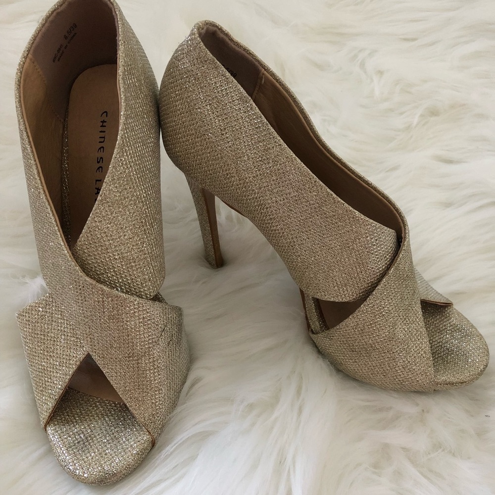 Shimmering Gold Heels